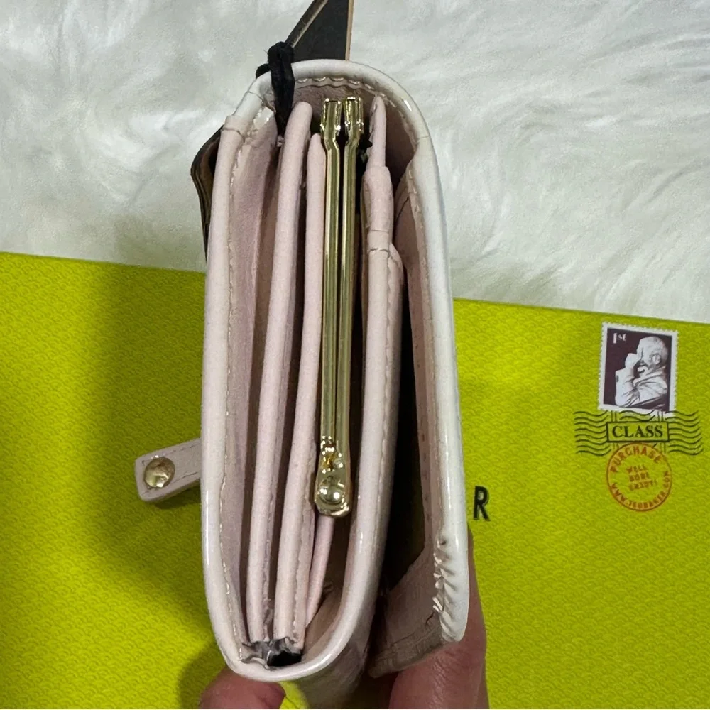 Ted Baker Cream Light Pink Patent Leather Wallet